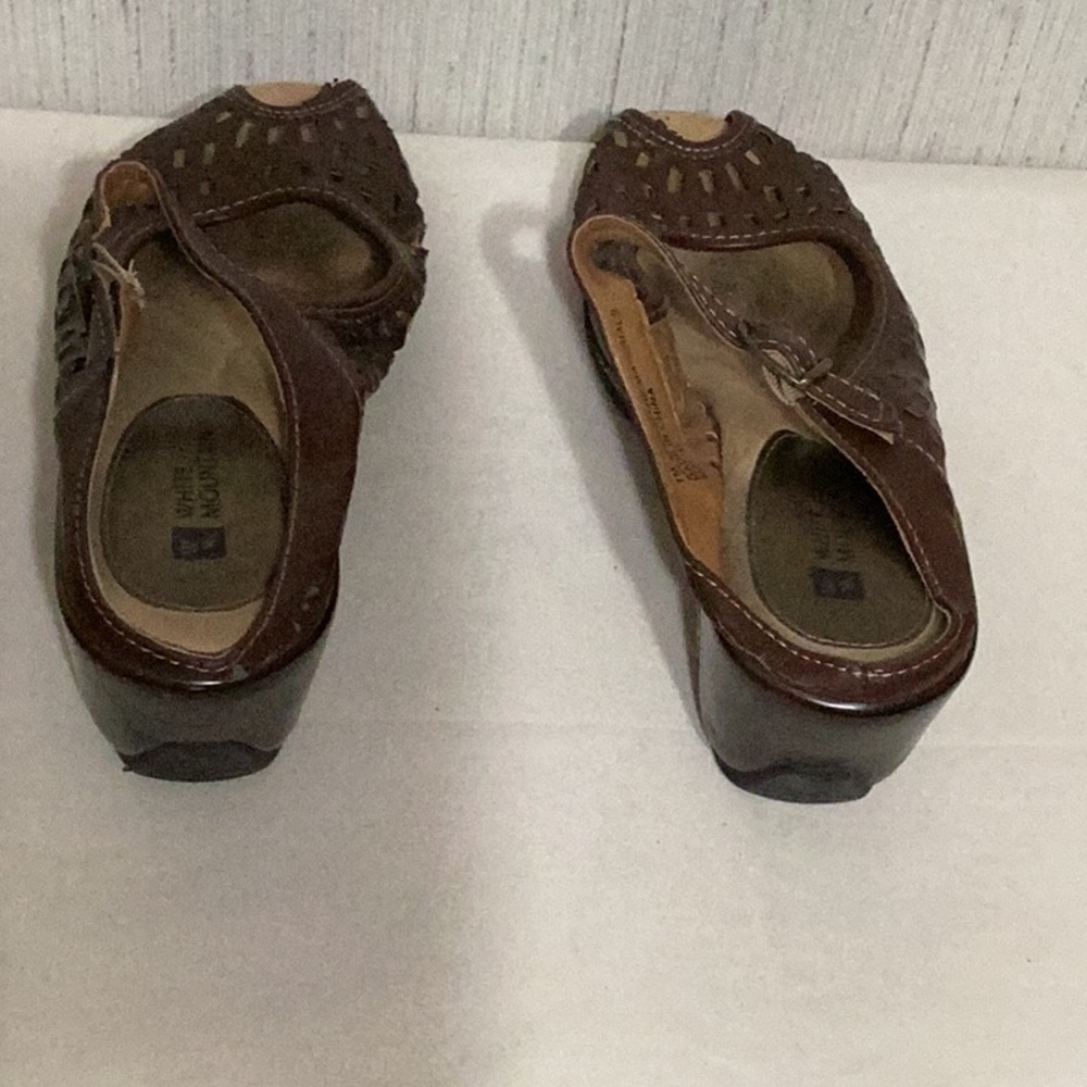 White mountain clogs.